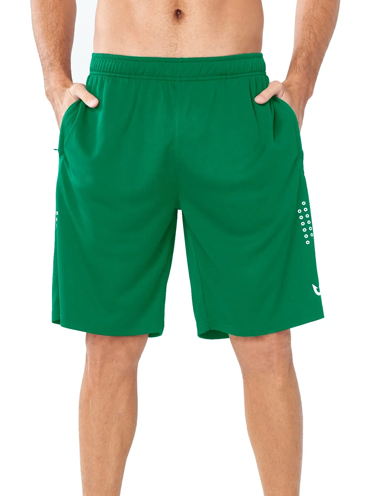 NORTHYARD Men's 10" Athletic Basketball Shorts Workout Gym Quick Dry Shorts Lightweight Mesh Training Shorts for Men Exercise Green