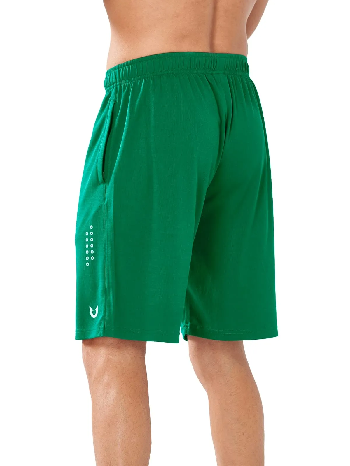 NORTHYARD Men's 10" Athletic Basketball Shorts Workout Gym Quick Dry Shorts Lightweight Mesh Training Shorts for Men Exercise Green