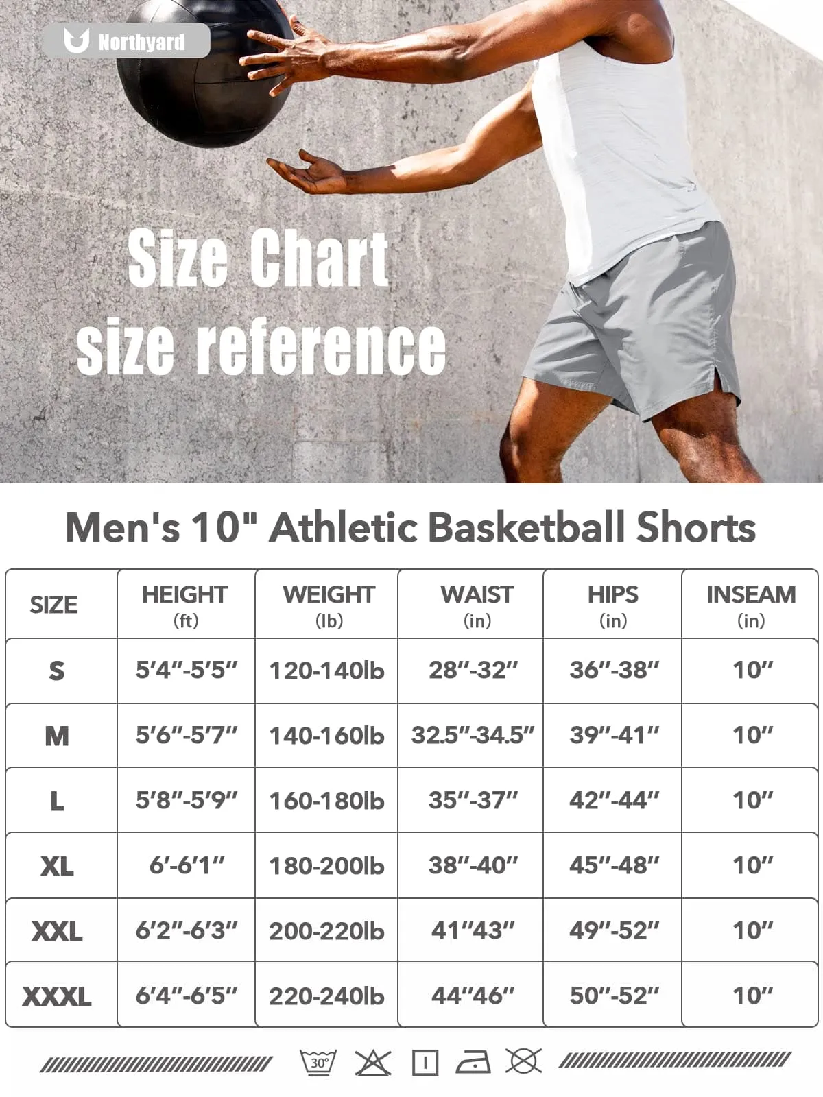NORTHYARD Men's 10" Athletic Basketball Shorts Workout Gym Quick Dry Shorts Lightweight Mesh Training Shorts for Men Exercise Lightgrey