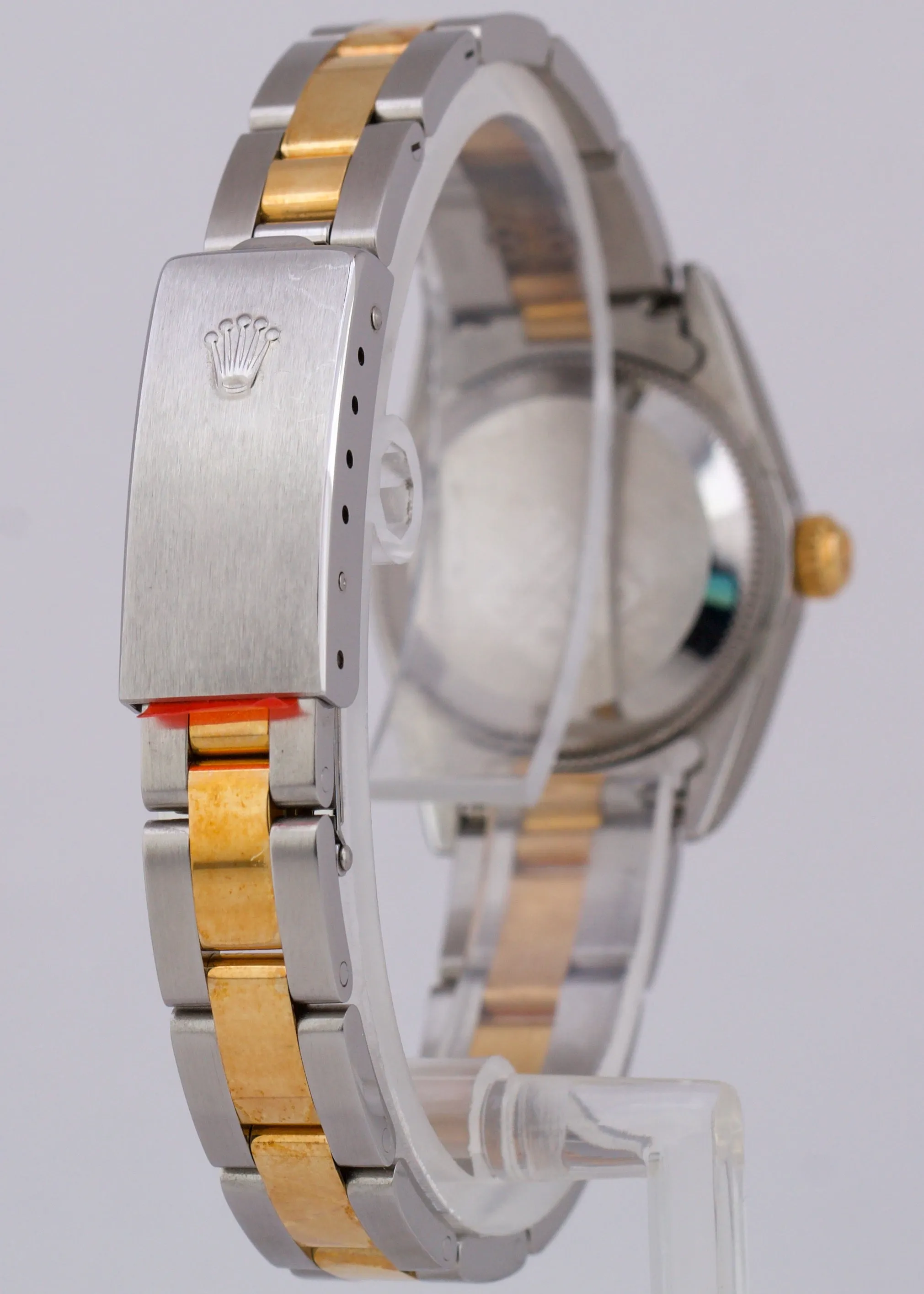 NOS STICKERED PAPERS Rolex Oyster Perpetual CHAMPAGNE 18K DOMINO 24mm 76183 B P