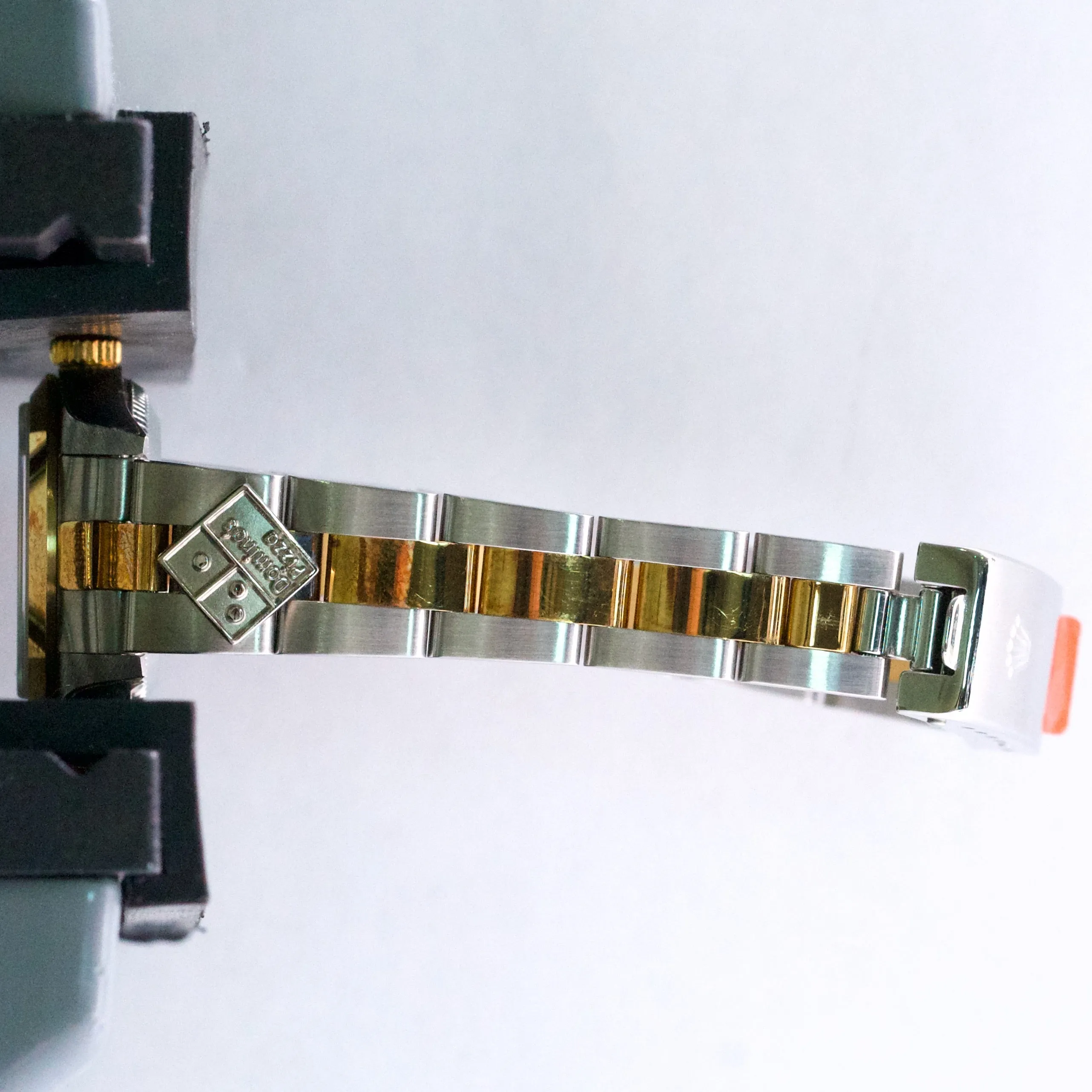 NOS STICKERED PAPERS Rolex Oyster Perpetual CHAMPAGNE 18K DOMINO 24mm 76183 B P