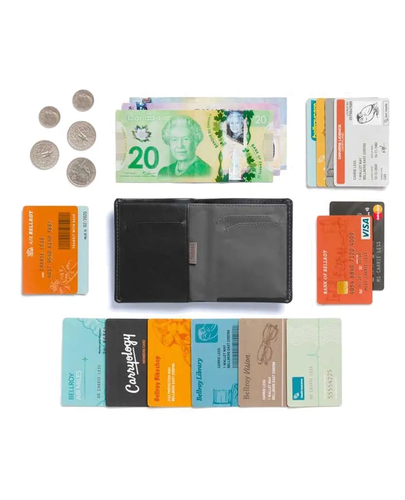 Note Sleeve Wallet RFID Black