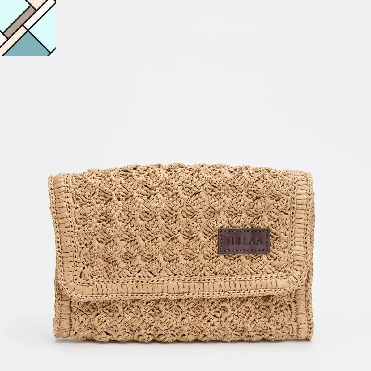 Odina Straw Clutch Handbag