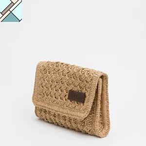 Odina Straw Clutch Handbag
