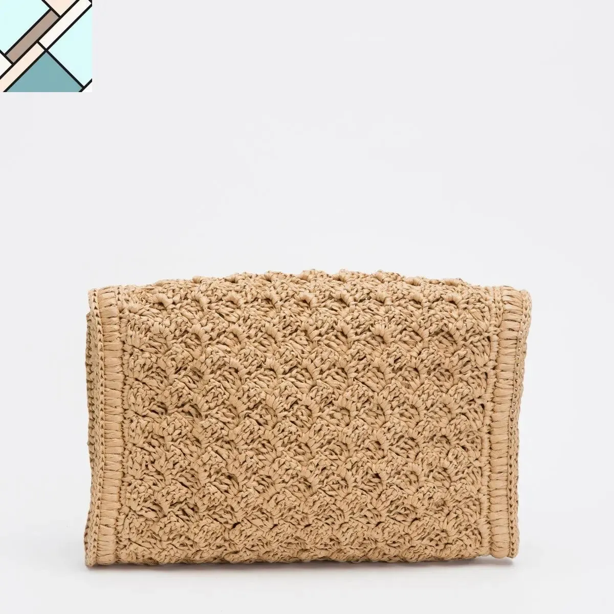 Odina Straw Clutch Handbag