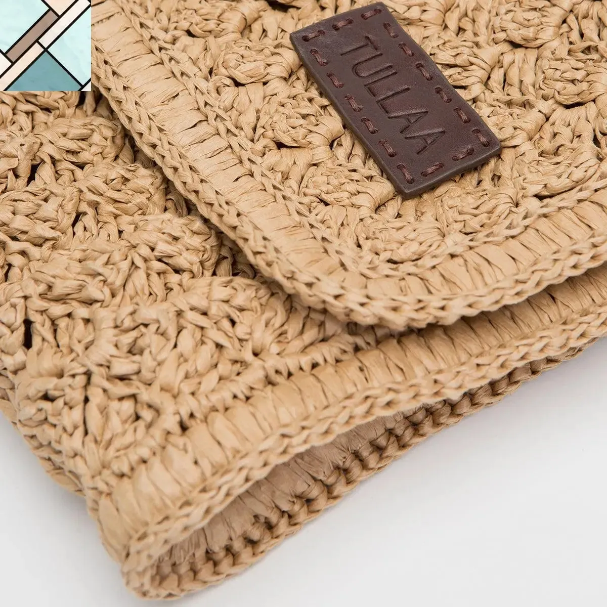 Odina Straw Clutch Handbag