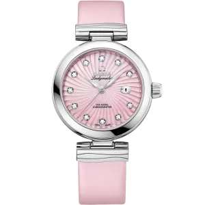 Omega De Ville Ladymatic 34 mm, steel on leather strap