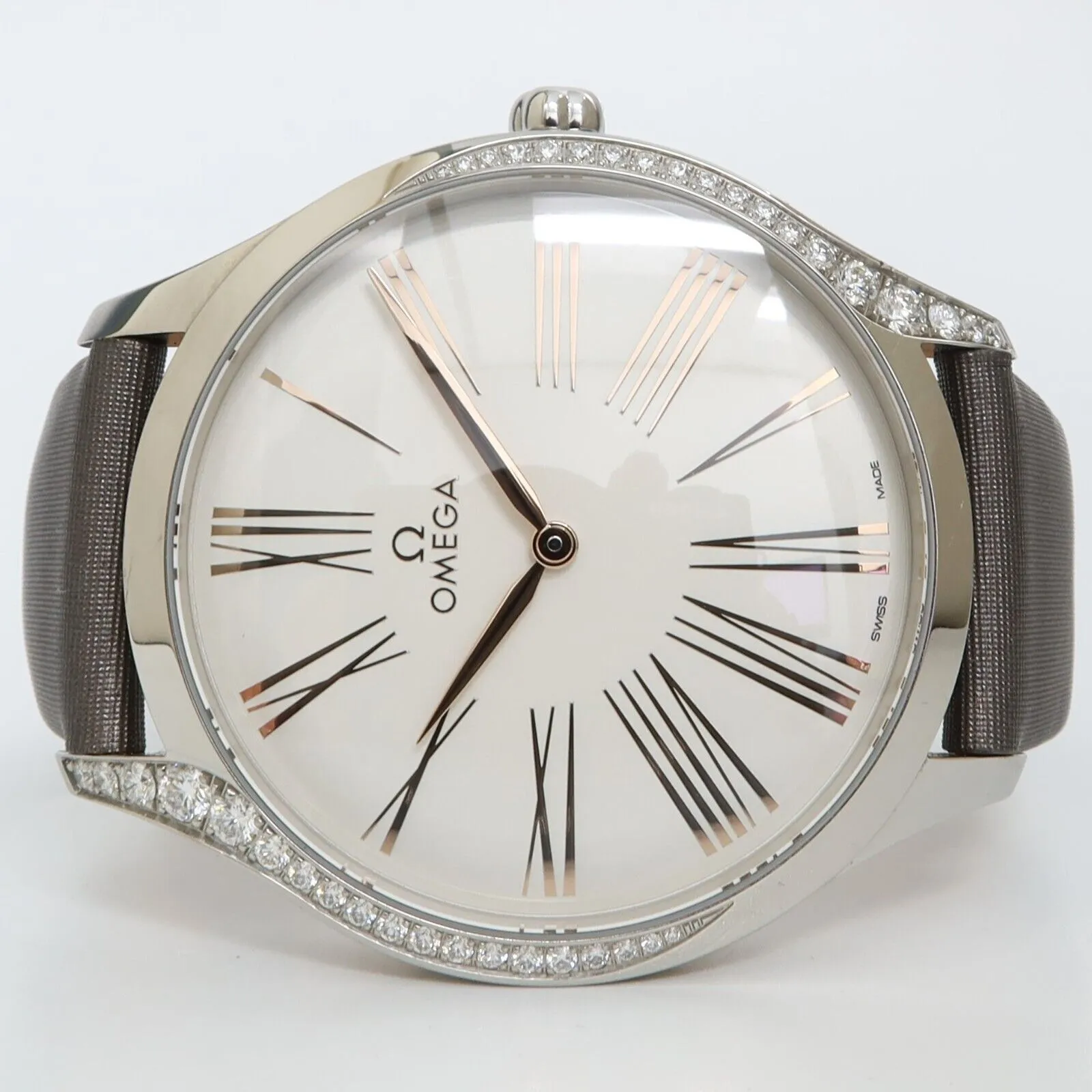 Omega De Ville Tresor Factory Diamond Bezel Stainless Steel 428.17.39.60.02.001