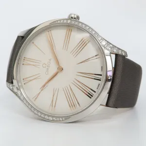 Omega De Ville Tresor Factory Diamond Bezel Stainless Steel 428.17.39.60.02.001