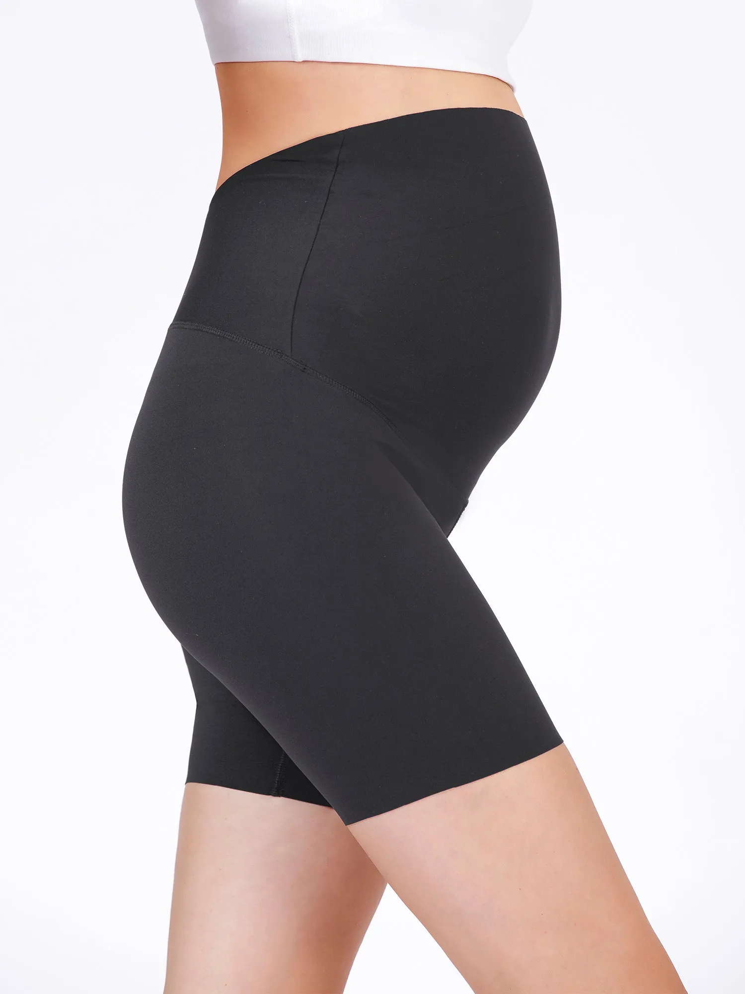 OVER THE BUMP MATERNITY NUDE SHAPE 6" SHORTS