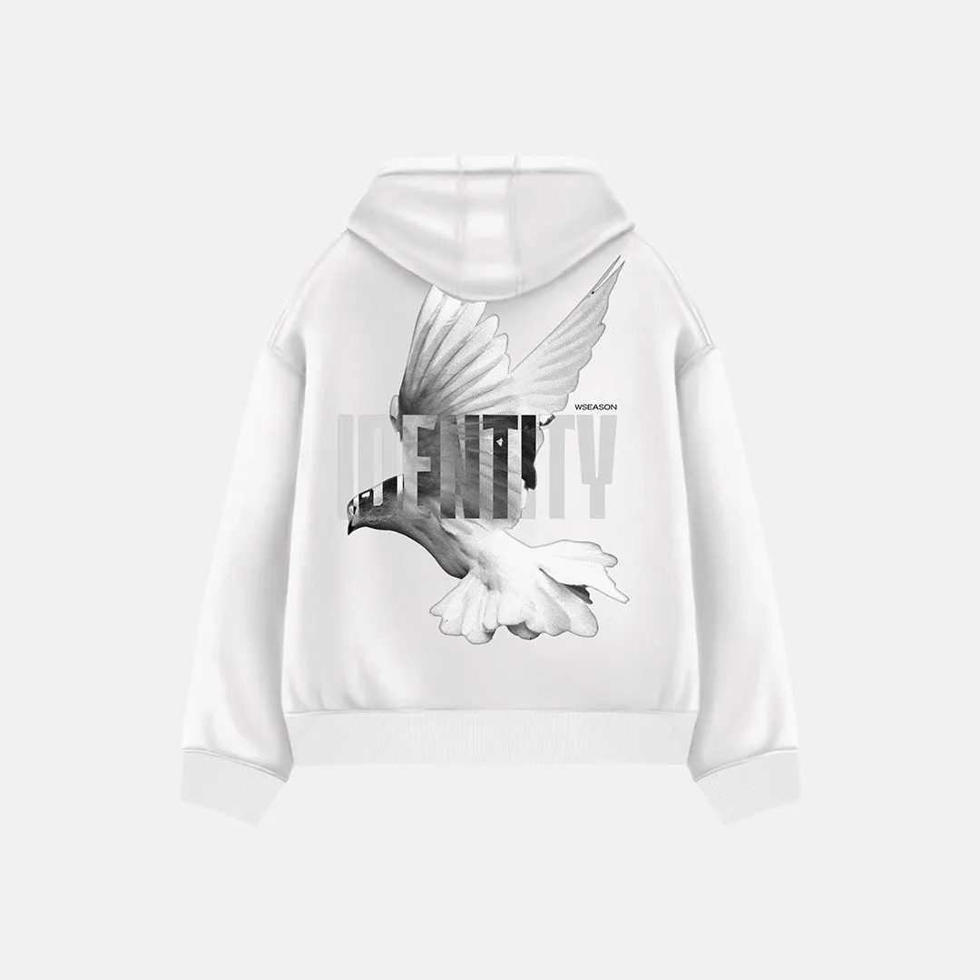 Oversize Identity Hoodie - White