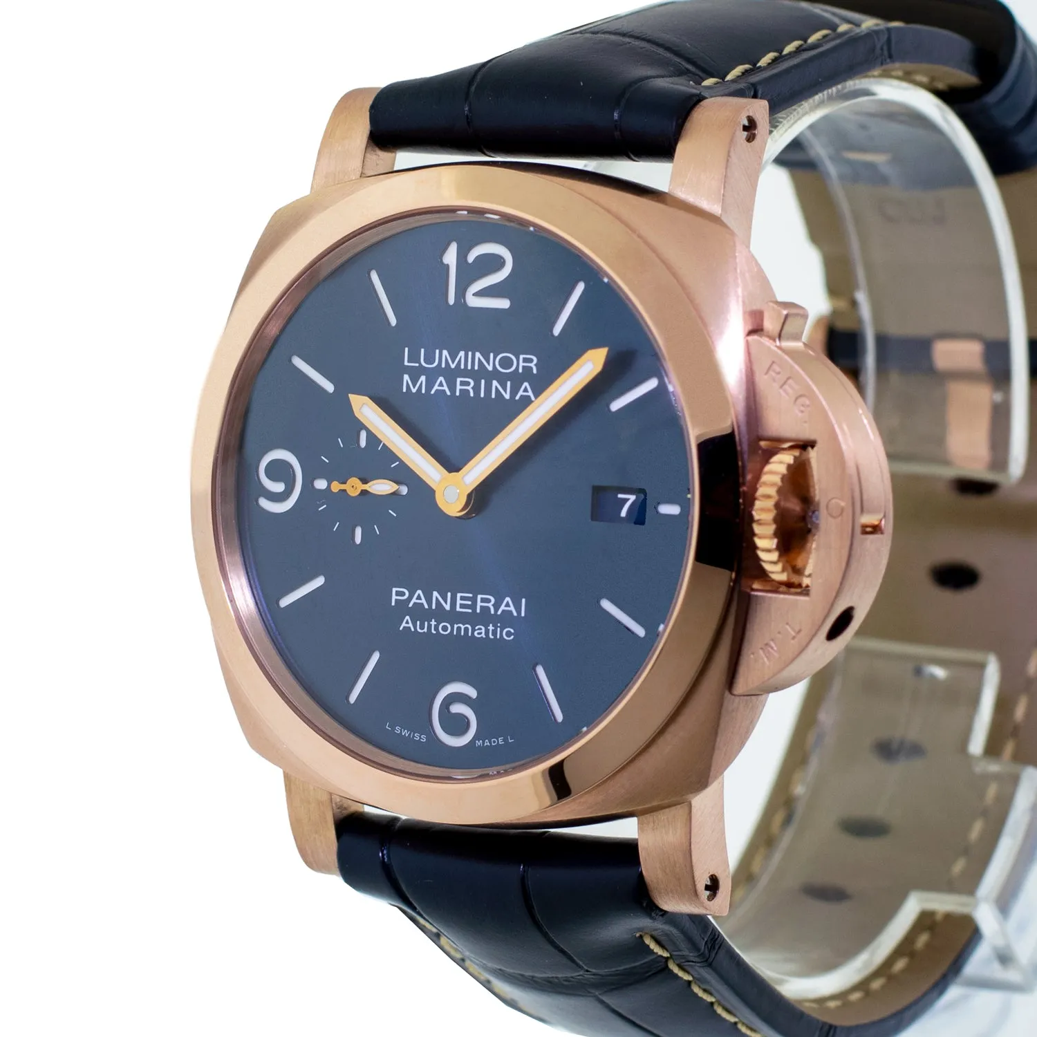 Panerai Luminor Marina Rose Gold Blue Arabic 44mm PAM01112