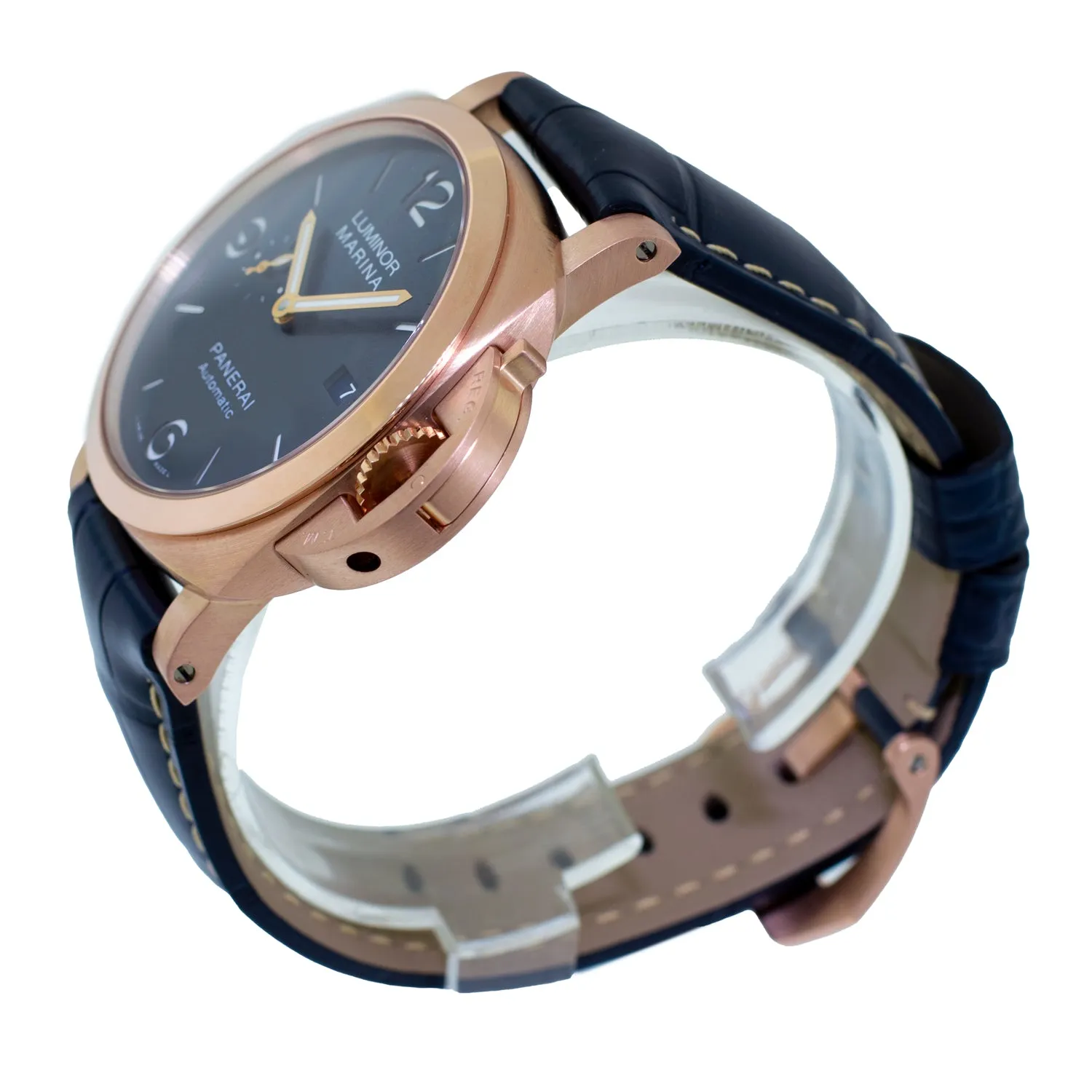 Panerai Luminor Marina Rose Gold Blue Arabic 44mm PAM01112