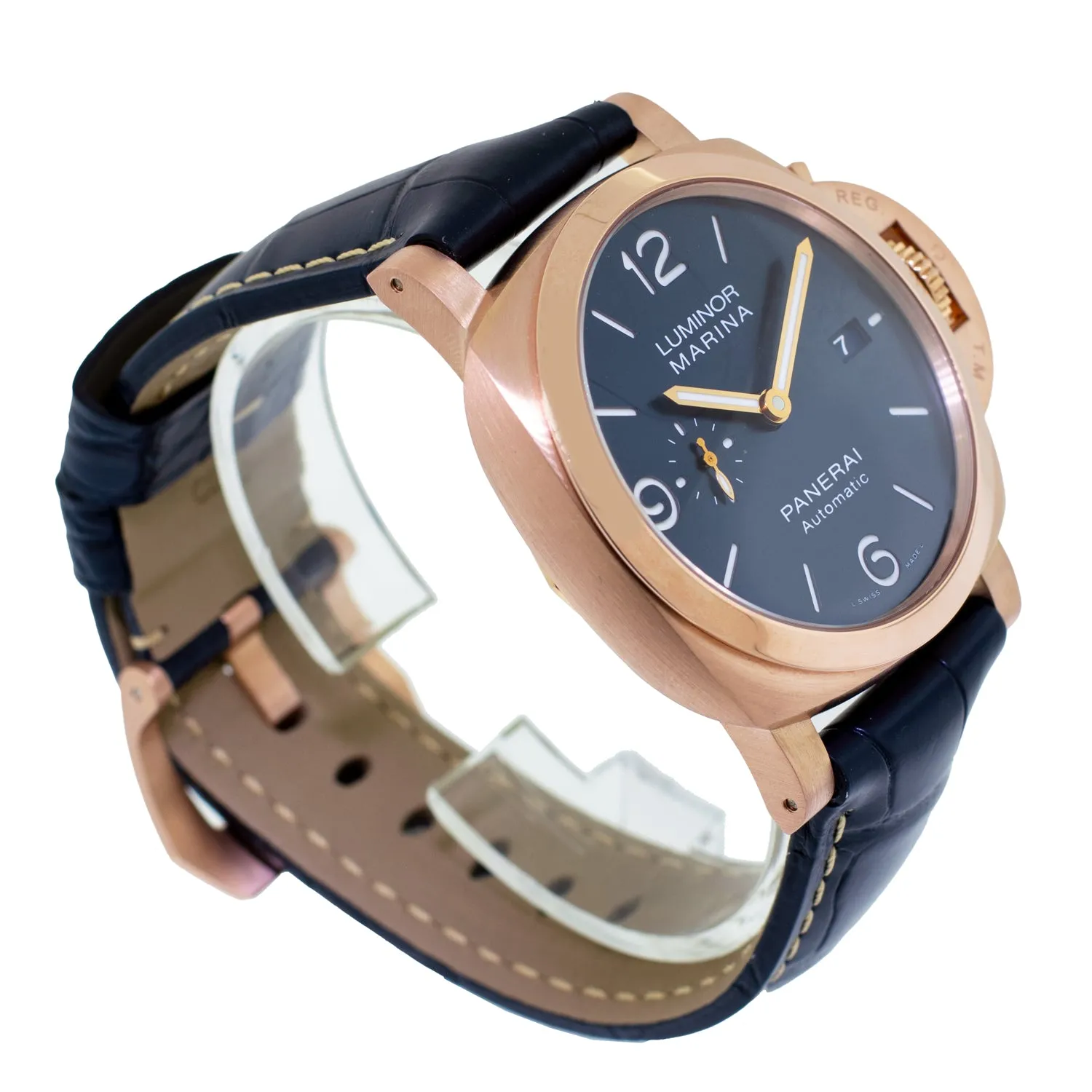 Panerai Luminor Marina Rose Gold Blue Arabic 44mm PAM01112