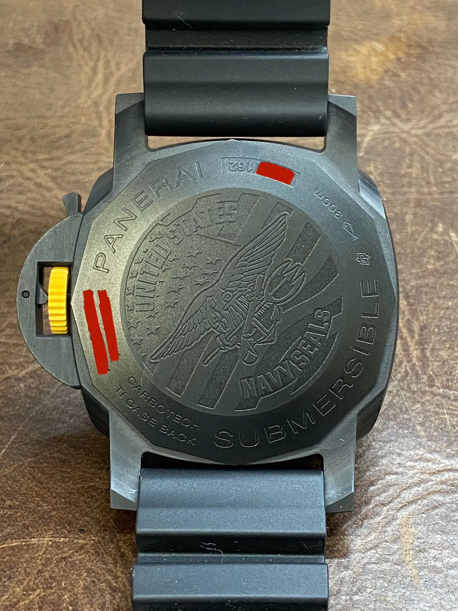 Panerai Luminor Submersible Carbotech Navy Seals GMT PAM01324 Black Dial Automatic Men's Watch