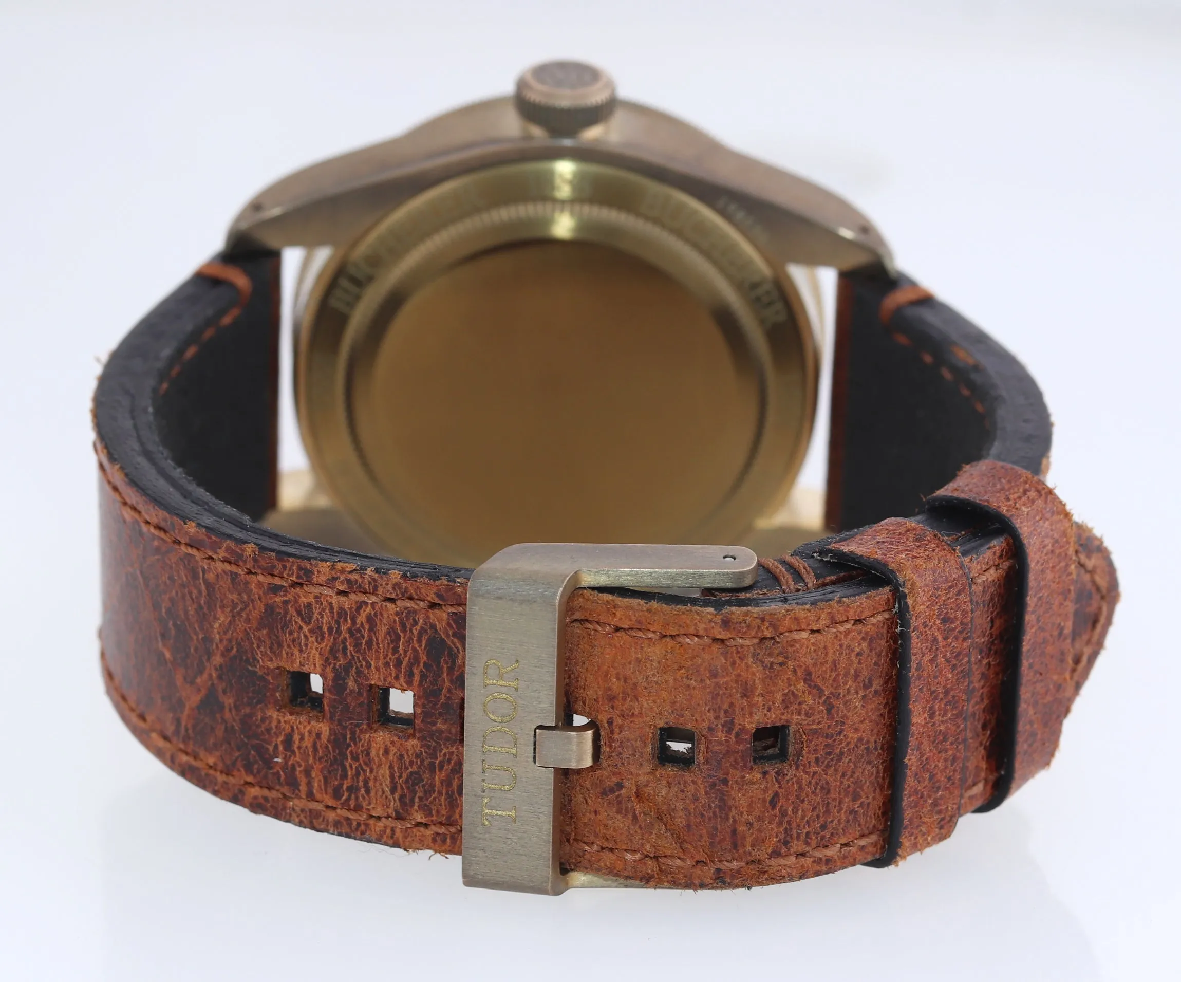 PAPERS 2021 Tudor Black Bay Heritage Bucherer Blue Bronze 43mm Leather 79250 Watch