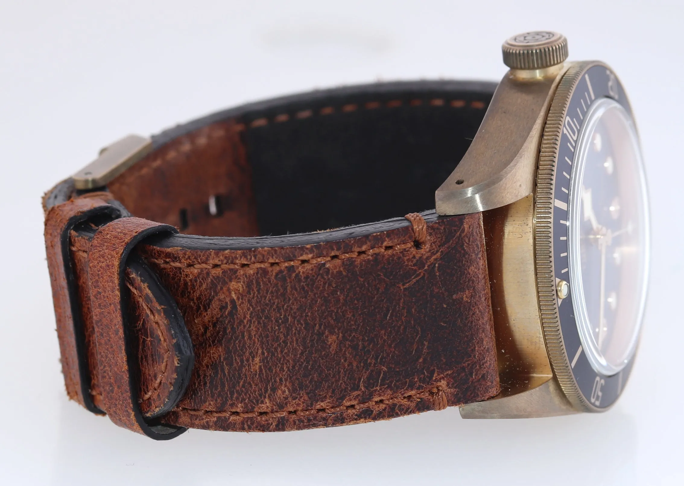 PAPERS 2021 Tudor Black Bay Heritage Bucherer Blue Bronze 43mm Leather 79250 Watch