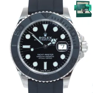 PAPERS NEW 2020 Rolex Yacht-Master 226659 18k White Gold 42mm Oysterflex Watch