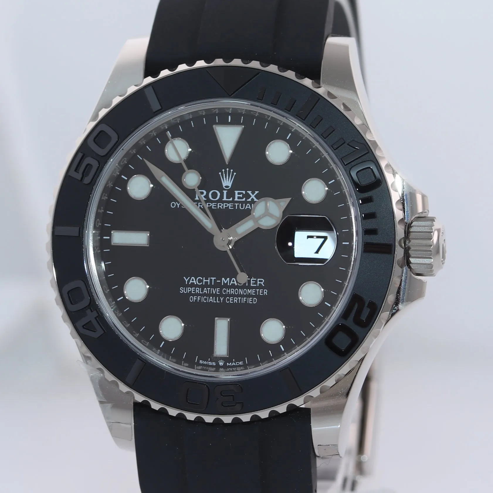 PAPERS NEW 2020 Rolex Yacht-Master 226659 18k White Gold 42mm Oysterflex Watch