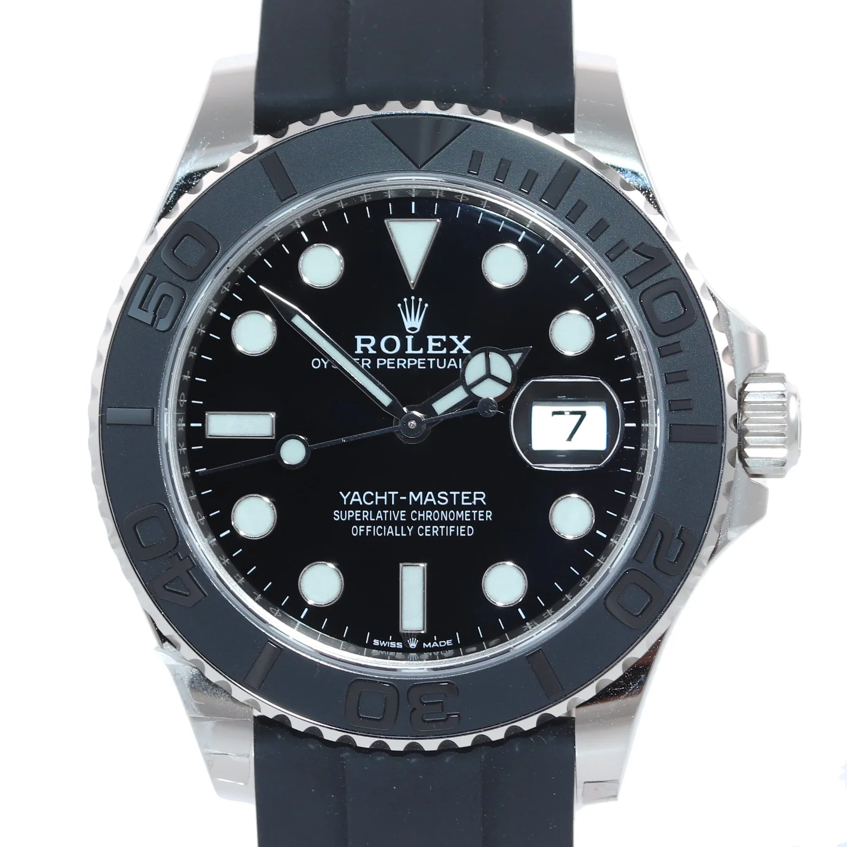 PAPERS NEW 2020 Rolex Yacht-Master 226659 18k White Gold 42mm Oysterflex Watch