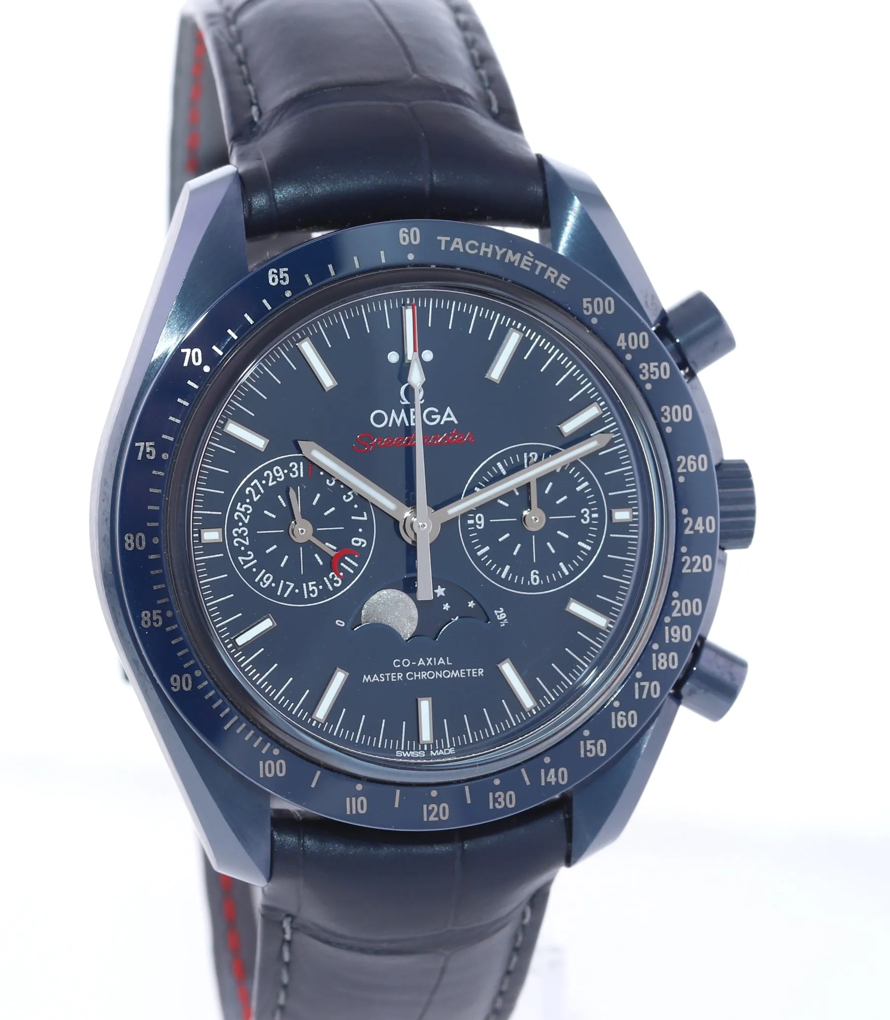 PAPERS NEW Omega Speedmaster Moonphase 304.93.44.52.03.001 Blue Moon Watch