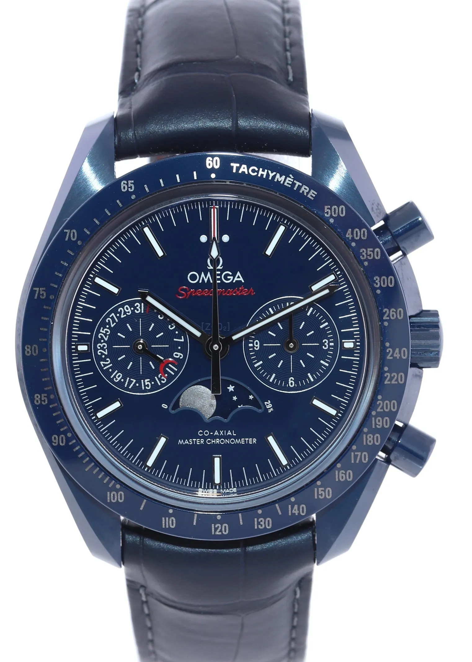 PAPERS NEW Omega Speedmaster Moonphase 304.93.44.52.03.001 Blue Moon Watch