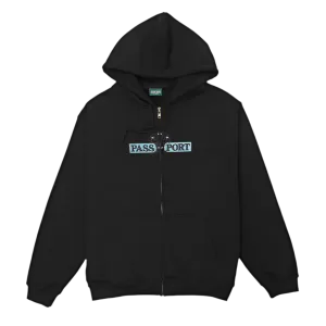 Passport House Plant Organic Fleece Zip Hood 'Black'