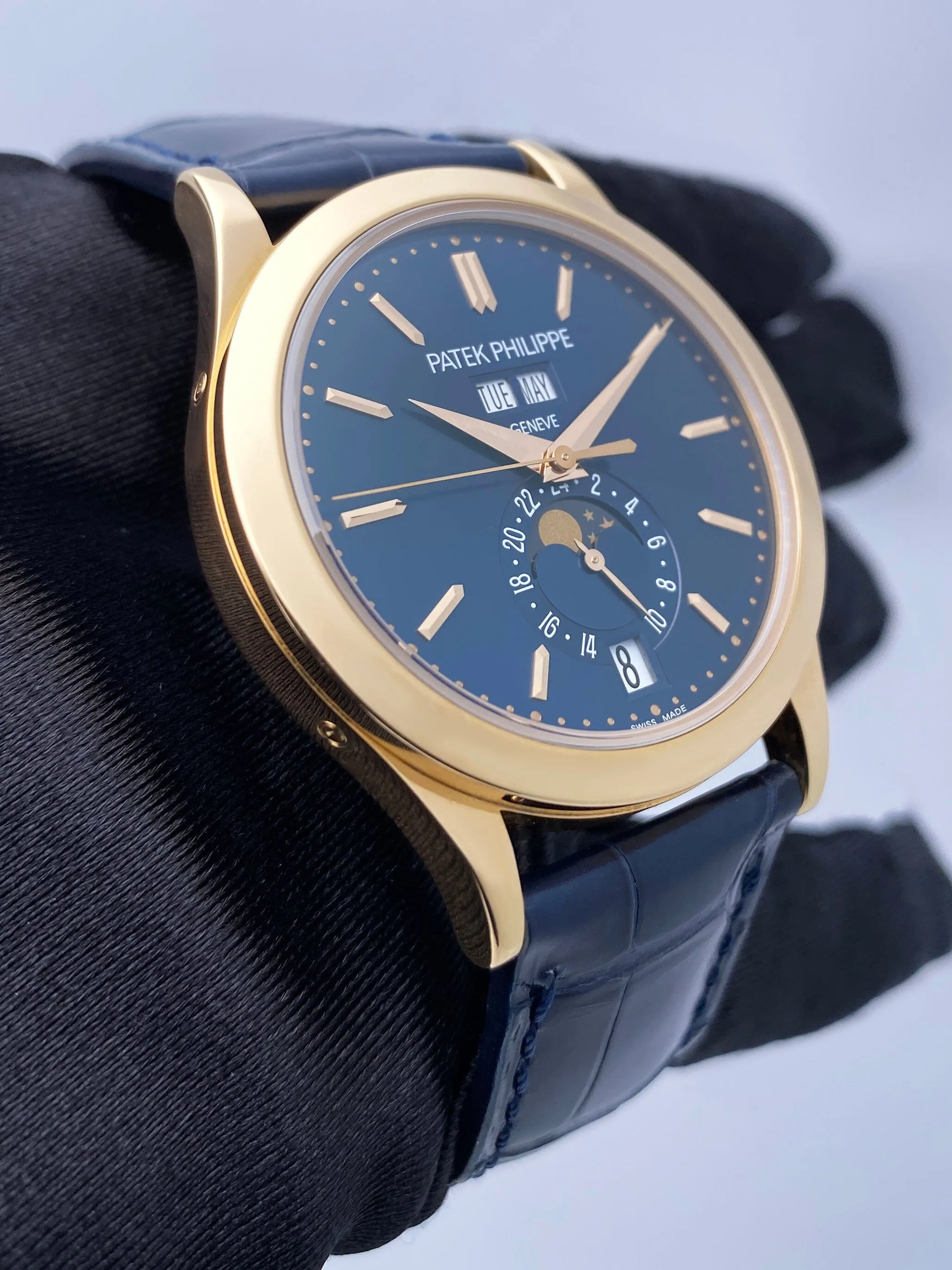 Patek Philippe Complications 5396R Blue Dial Mens Watch Box Papers