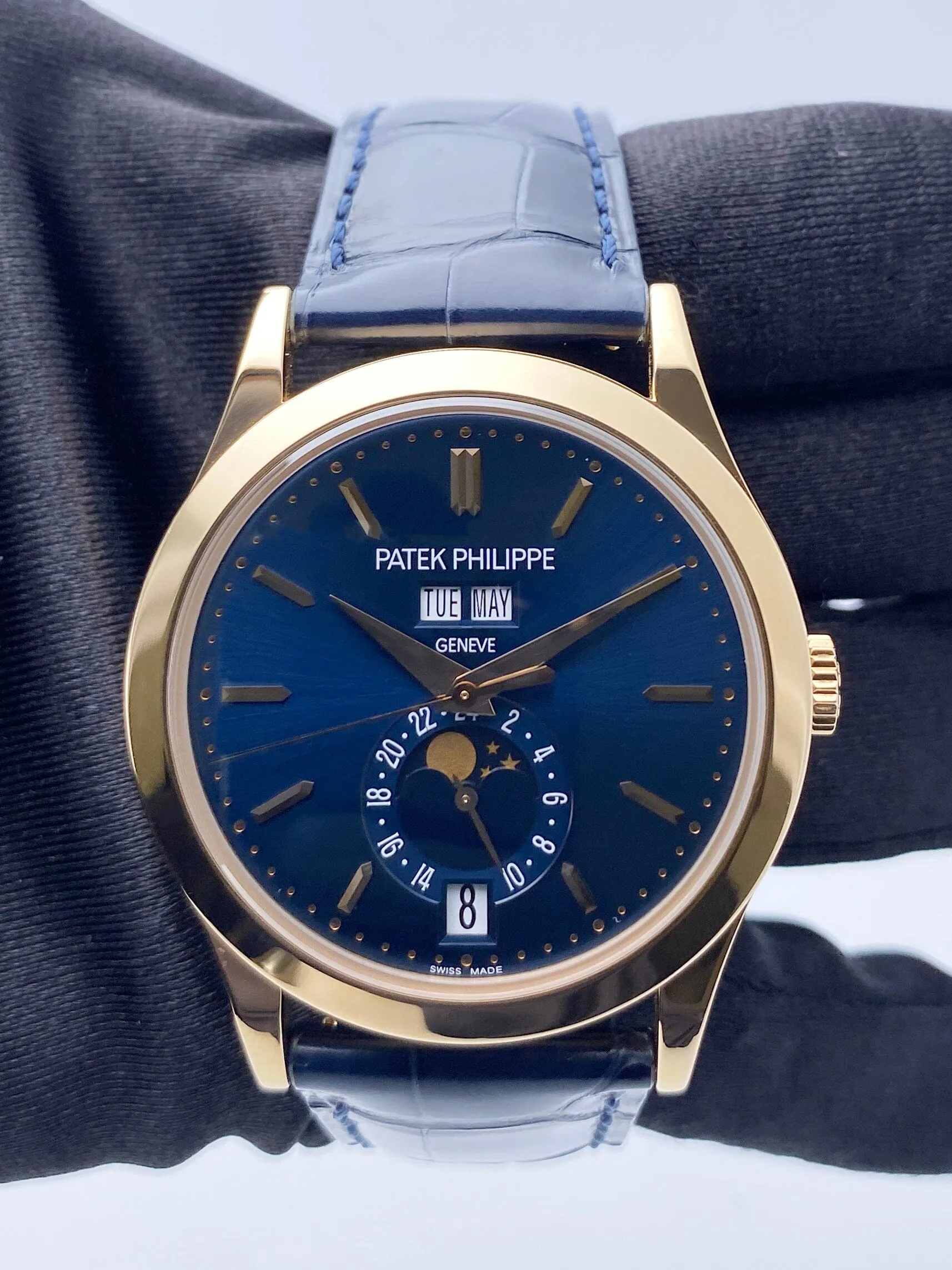 Patek Philippe Complications 5396R Blue Dial Mens Watch Box Papers