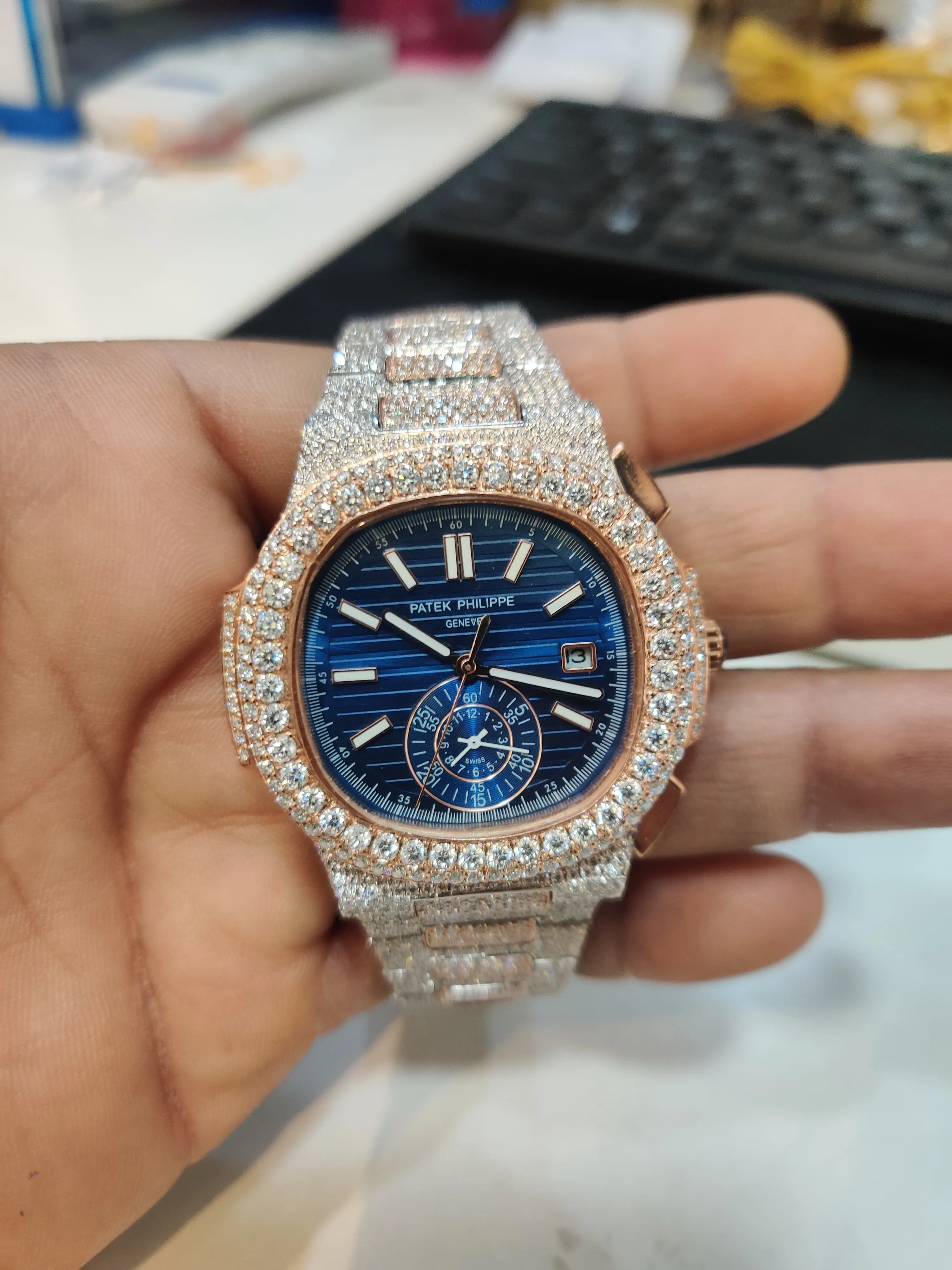 Patek Philippe Moissanite Diamond Watch W 230