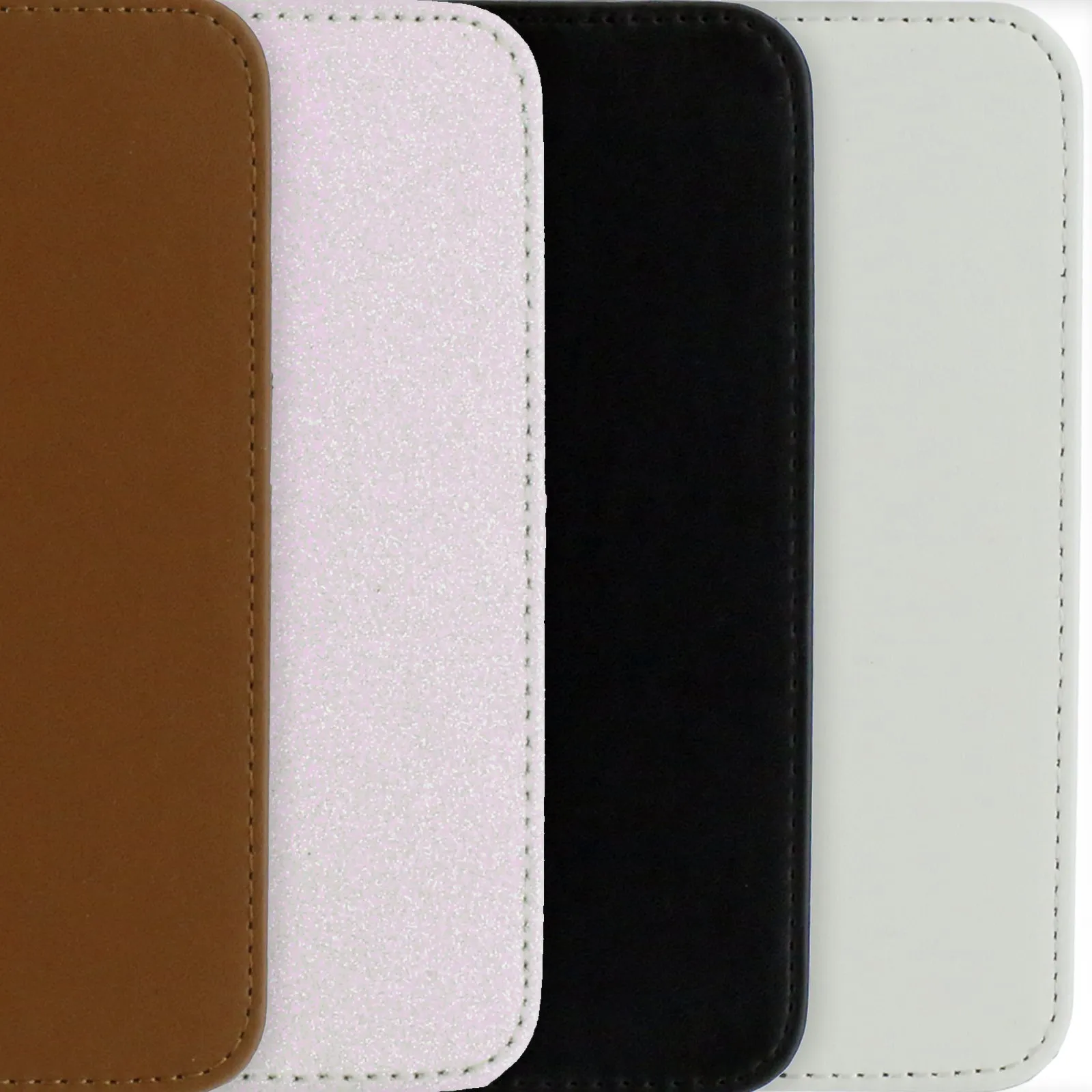Personalised Passport Case & Tag with Black World Map & Text - White Glitter