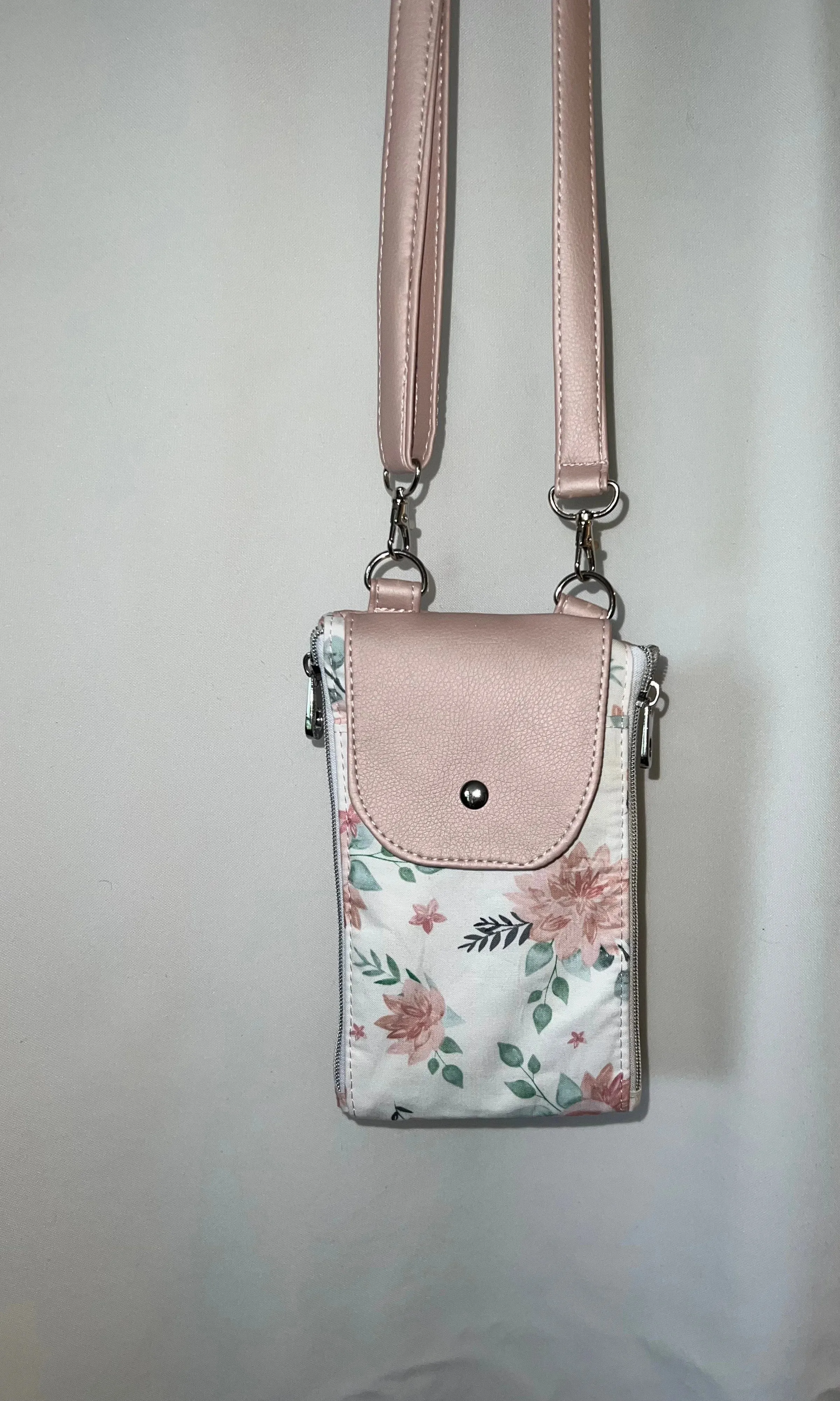 Phone and wallet sling floral