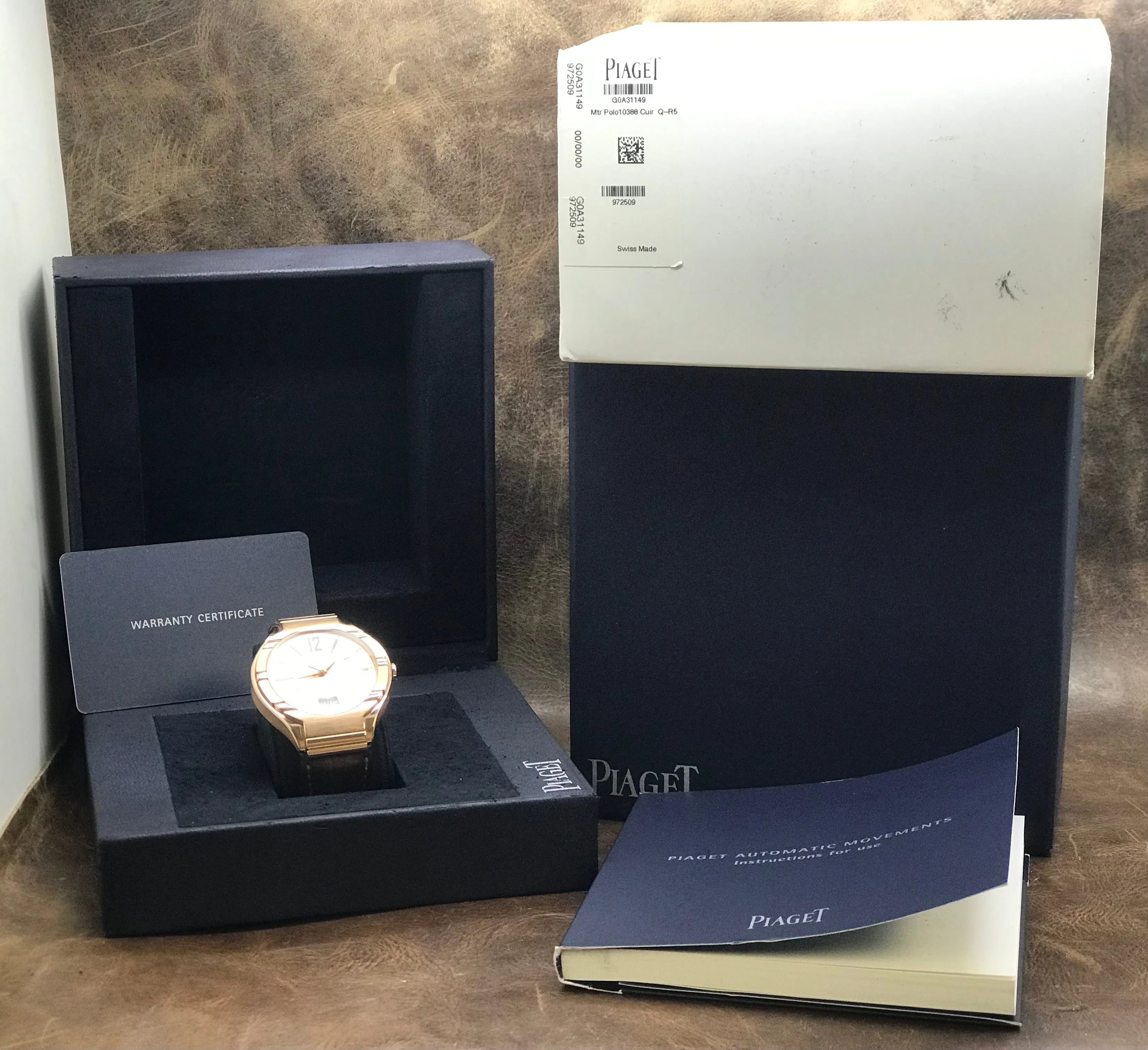 Piaget Polo 18K Rose Gold G0A31149 P10388 Silver Dial Automatic Men's Watch