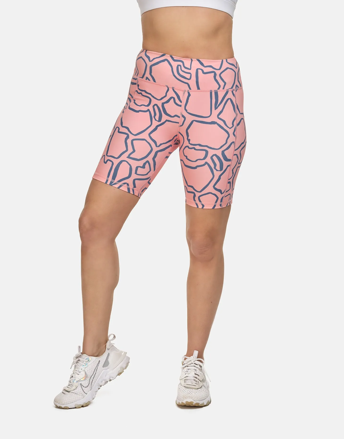 Pink Abstract Cycling Shorts