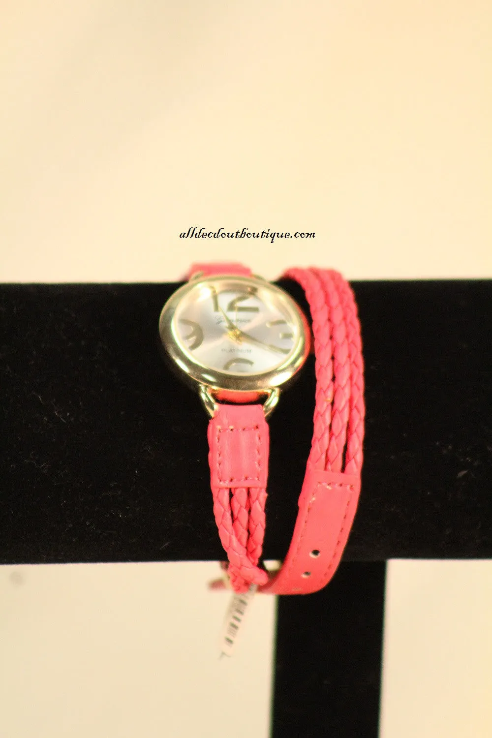 Pink/Silver | Leather Band w/ Buckle Clasp