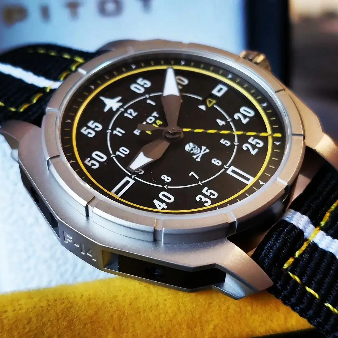 PITOT Watches: F-14 Tomcat Jolly Rogers inspired watch