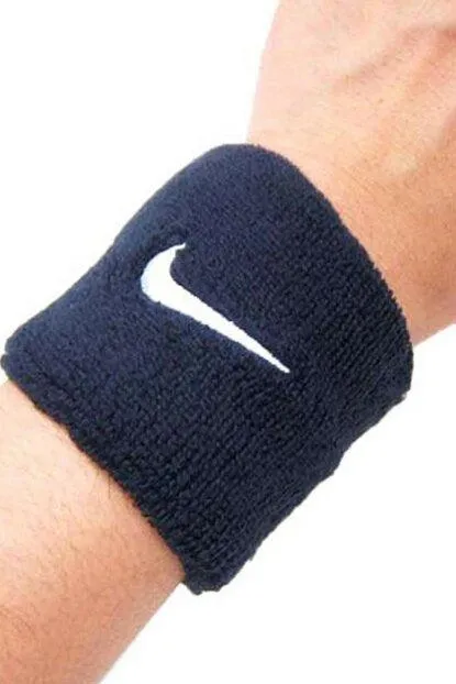 POLSINI NIKE SPUGNA DRY FIT SWOOSH TERGISUDORE POLSINO BLU