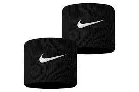 POLSINI NIKE WRISTBANDS SPUGNA DRY FIT SWOOSH JUST DO IT TERGISUDORE NERO