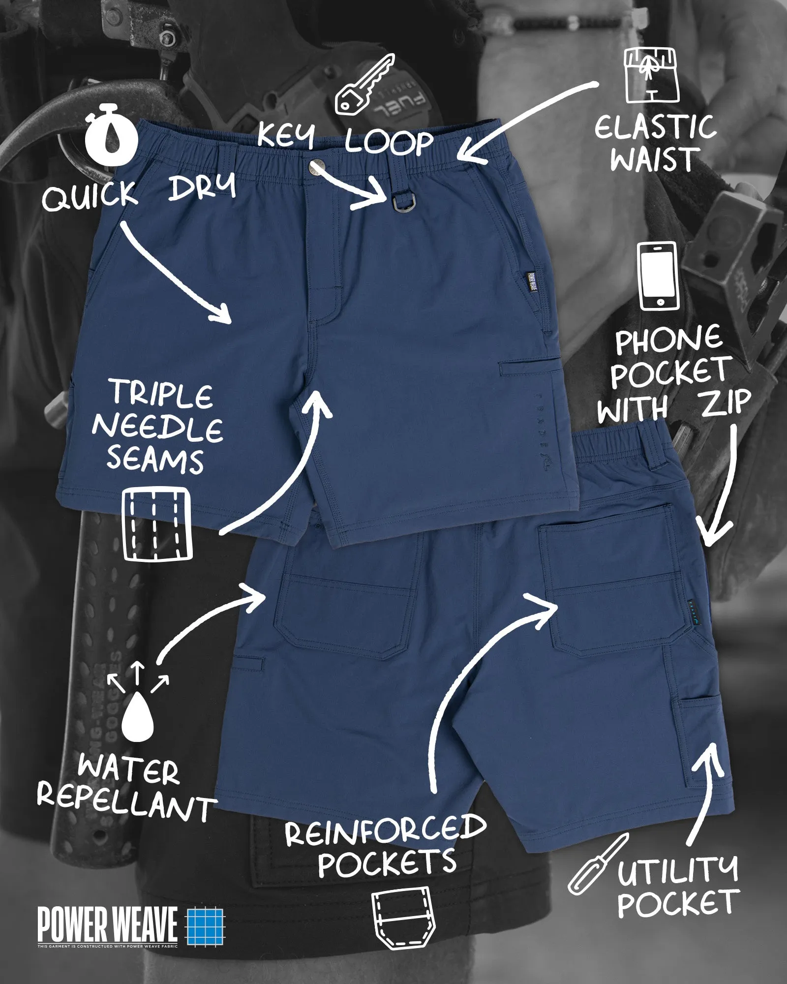Powerweave Quick Dry Work Short
