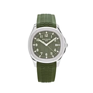 PP Luxury Watches Aquanaut 5168G-010 'Jumbo' White Gold Khaki Green (2023)