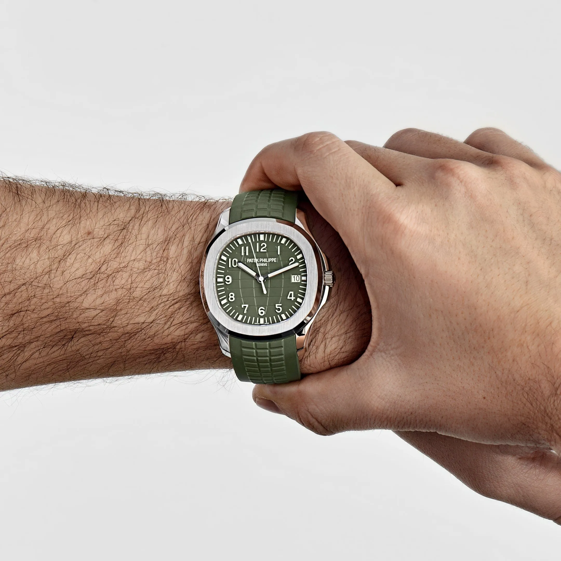 PP Luxury Watches Aquanaut 5168G-010 'Jumbo' White Gold Khaki Green (2023)