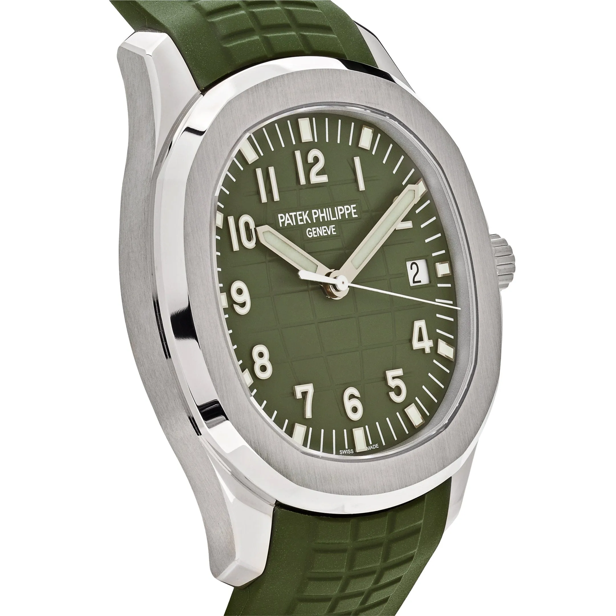 PP Luxury Watches Aquanaut 5168G-010 'Jumbo' White Gold Khaki Green (2023)