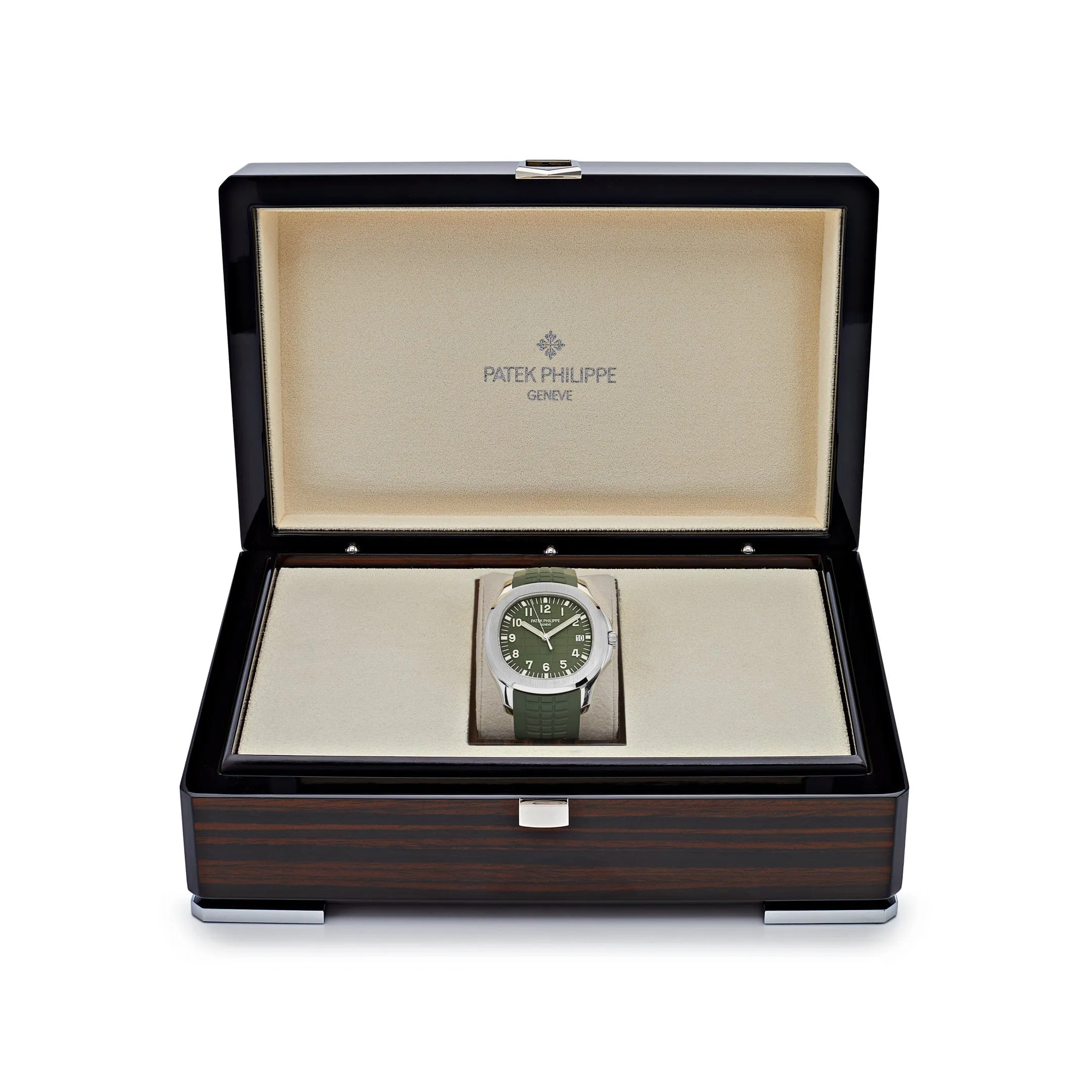 PP Luxury Watches Aquanaut 5168G-010 'Jumbo' White Gold Khaki Green (2023)