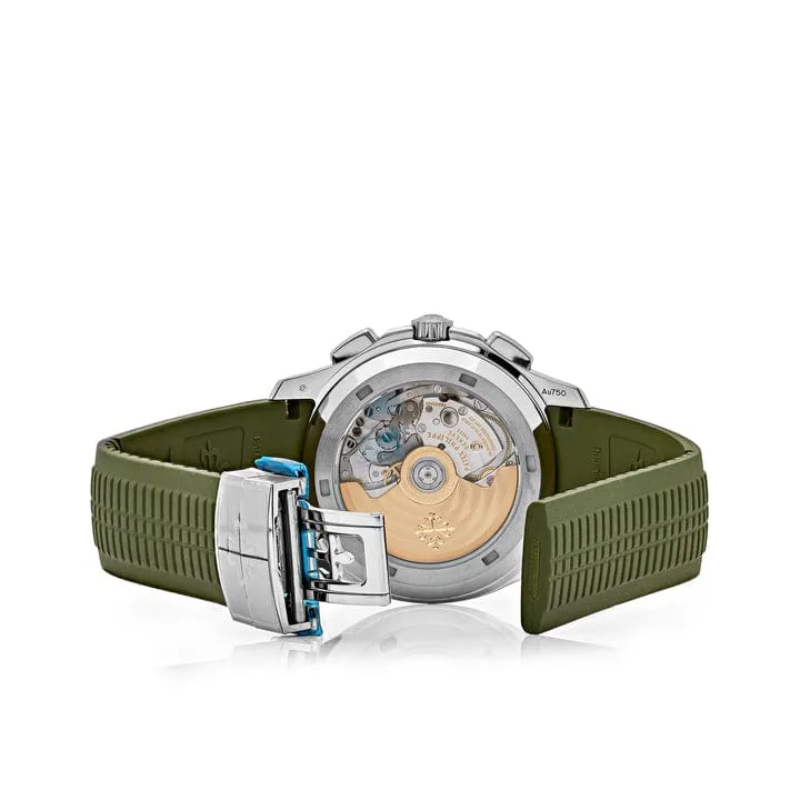 PP Luxury Watches Aquanaut 5168G-010 'Jumbo' White Gold Khaki Green (2023)