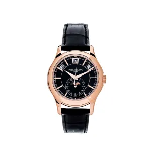 PP Luxury Watches Complications 5205R-010 Annual Calendar Rose Gold Black Dial