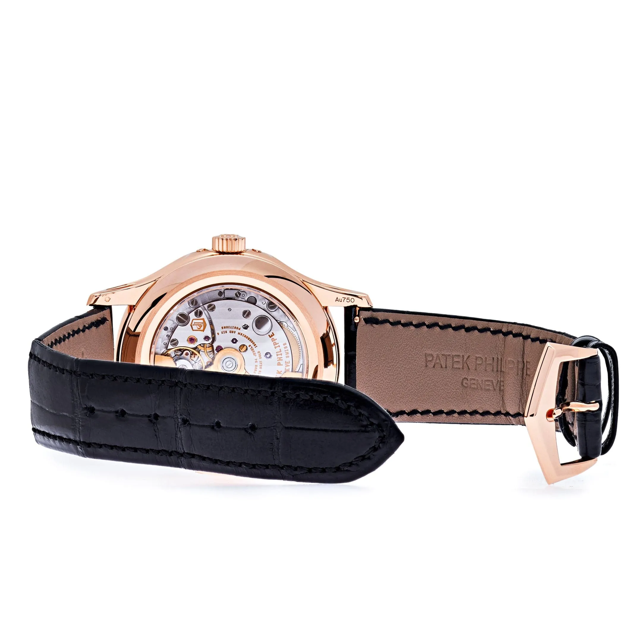 PP Luxury Watches Complications 5205R-010 Annual Calendar Rose Gold Black Dial