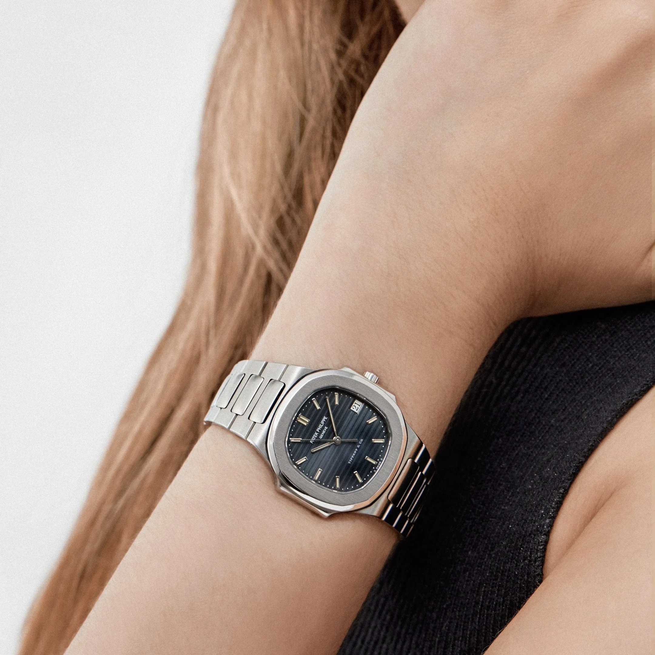 PP Luxury Watches Nautilus 3900/001 'Ladies' 'Tiffany & Co.' Stainless Steel Blue Dial Quartz
