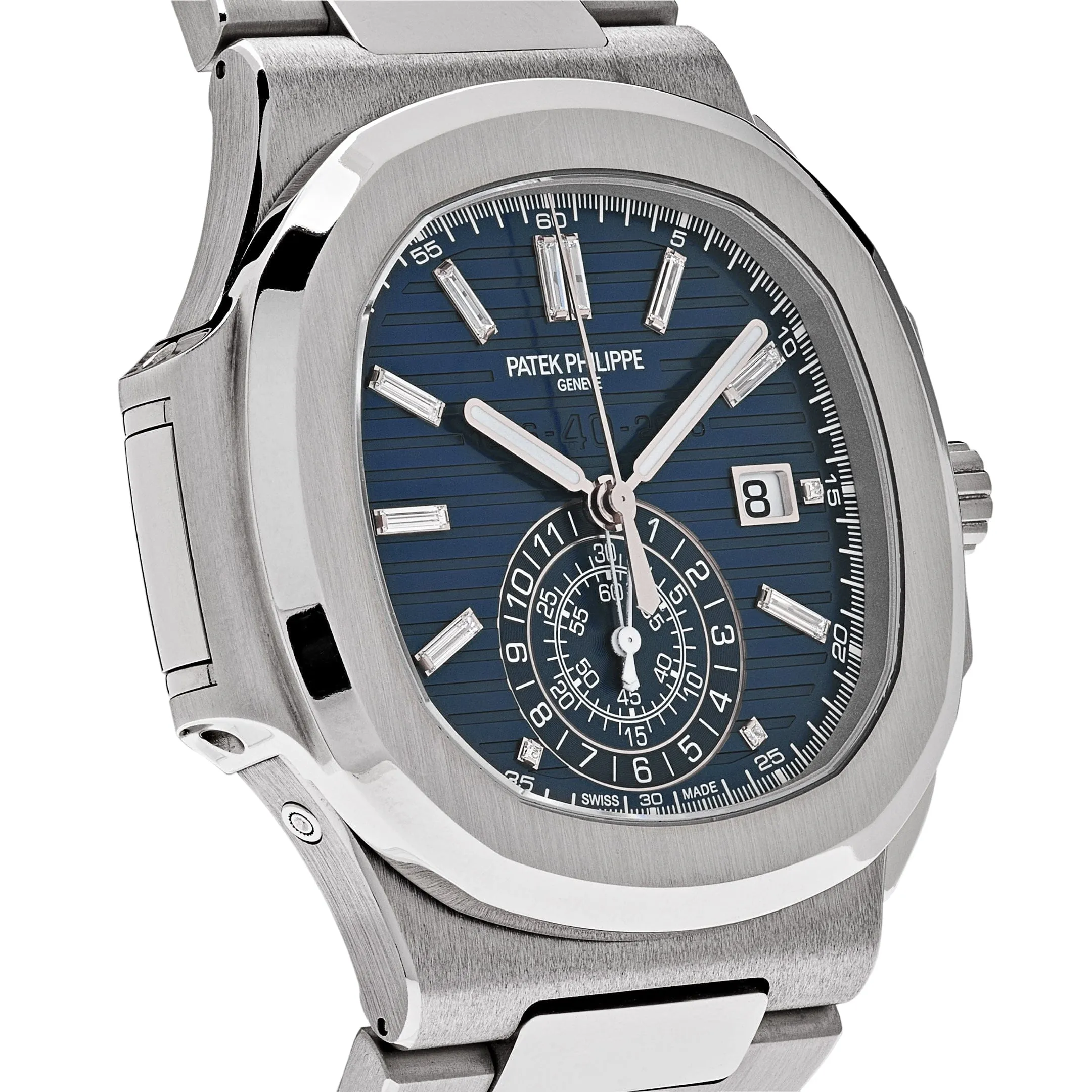 PP Luxury Watches Nautilus 5976/1G-001 '40th Anniversary' Chronograph White Gold Blue Diamond Dial Limited Edition (2017)