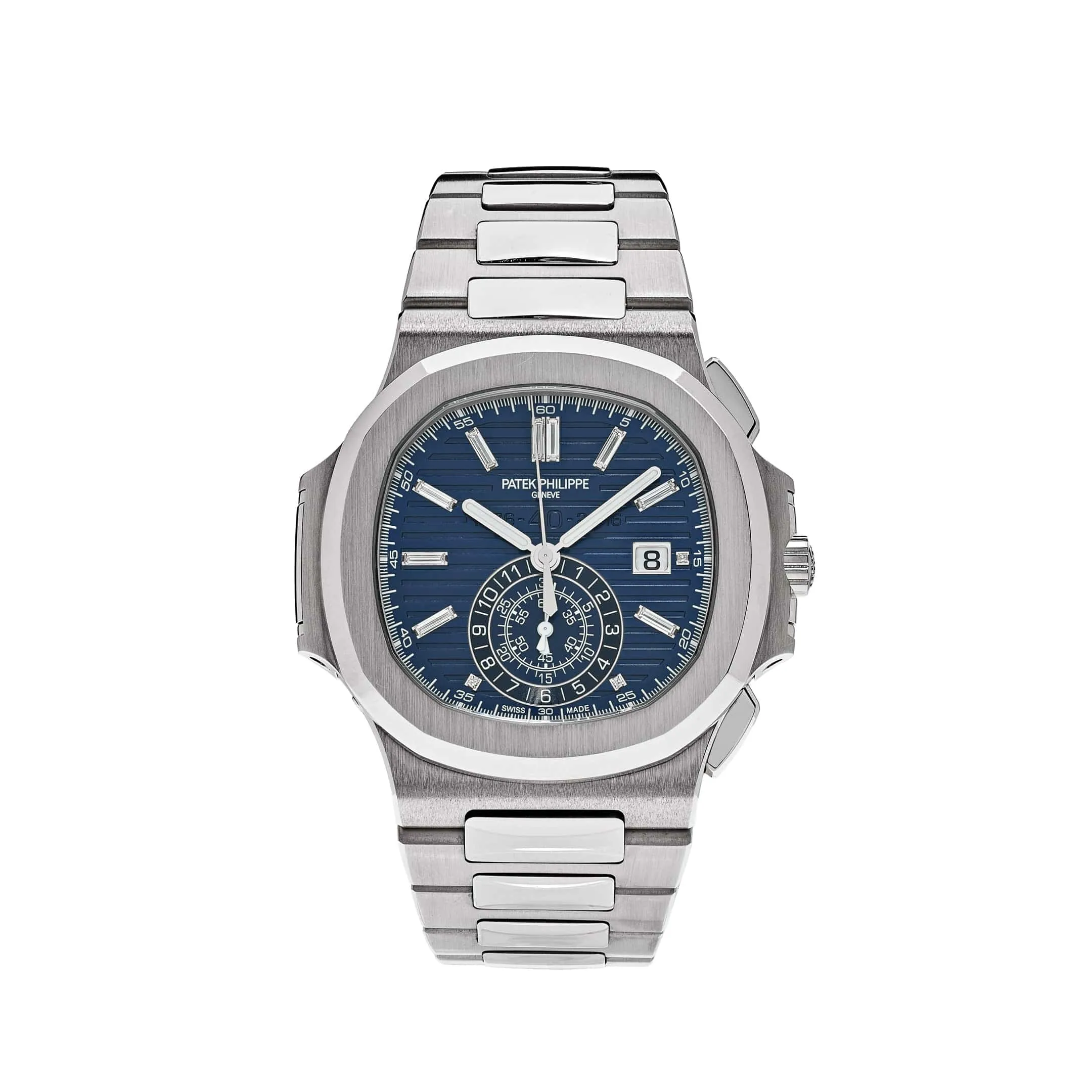 PP Luxury Watches Nautilus 5976/1G-001 '40th Anniversary' Chronograph White Gold Blue Diamond Dial Limited Edition (2017)