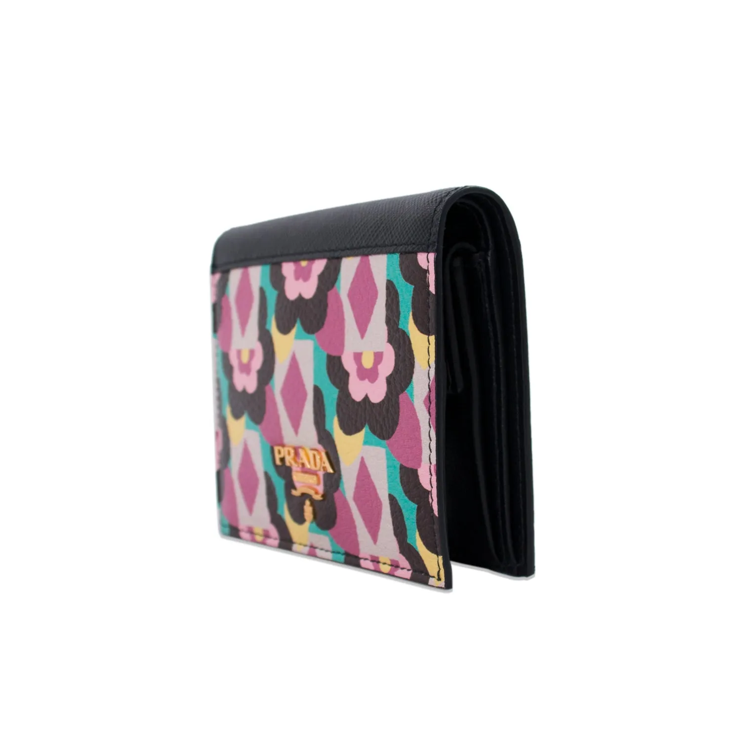 Prada Floral Flap Wallet